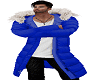 Blu fur coat
