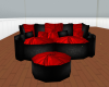 Red N Black Love couch