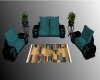 {JB} Modern Teal SofaSet