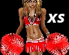 cheer red pompoms
