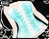 . cyan plaid corset