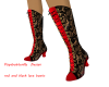 red and black lace boot