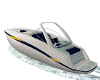 speed boat (blue strip)