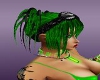 green black rave  hair