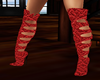 Holed Boots Red1