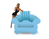  Blue sofa/chair 6 poses