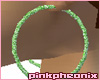 Green Sparkle Hoops