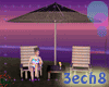 Beach Chairs + Umbrella