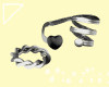 R double ring heart BK