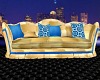 Cream & Blue Sofa