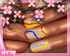 Wavy Rainbow Nails ❀