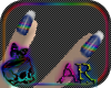 AR Blue Rainbow Nails