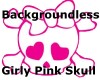 PinkGirlySkull (Sticker)