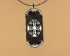 Cross Leather Dog Tag