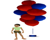 !W Red Blue wedding balloon