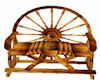 Wagon Wheel Style Bench