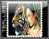 Lady w/tiger Big Stamp