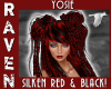 YOSIE SILKY RED & BLACK