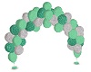 teal green-silver Ballon