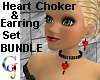 Heart ChokerEarringSets