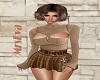 Brown Sweater&Skirt