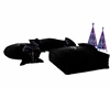 Black Rose Gather Pillow