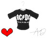 black graphic tee