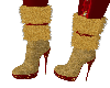 Gold & Red Boots
