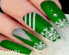 C~Green Flakes Nails