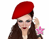 bright red beret