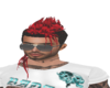 Red Mohawk hair