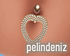 [P] Belly heart piercing