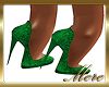 Green Glitter Heels
