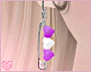 Lilac Heart Pin Earrings