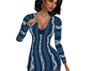 Blue Stripe Winter Dress