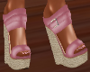 pink wedge sandals