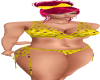 Yellow Stars Bikini Top