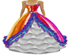 enchanted gown rainbow