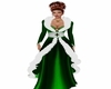 Green Fur Ball Gown