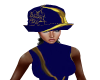 GOLD WIRE BLUE HAT