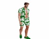 green beach outfit