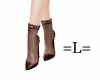 =L= Sock Heels Brown