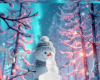 Snowman cute background