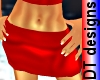red curvy mini skirt