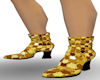 Gold Sequin Ankle Boots