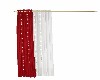 RED/ WHITE CURTAIN -LEFT