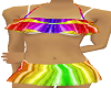 bikini w skirt rainbow