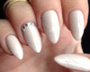 White nails+Ring