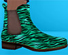Green Tiger Stripe Chelsea Boots (M)