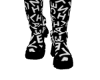 BLACK AND WHITE CC BOOTS